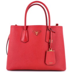 Cuir Double Tote Saffiano Leather Medium