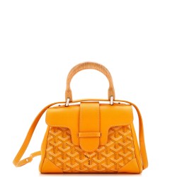 Saigon Top Handle Bag Coated Canvas with Leather Mini