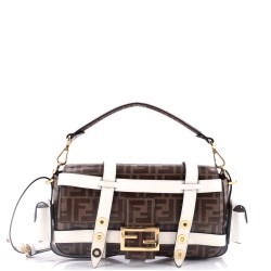 Baguette Cage Bag Zucca Coated Canvas and Leather Medium