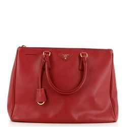 Double Zip Lux Tote Saffiano Leather Large