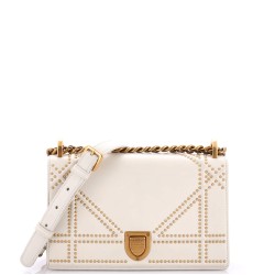 Diorama Flap Bag Studded Leather Small