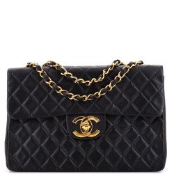 Vintage Classic Single Flap Bag Quilted Lambskin Maxi