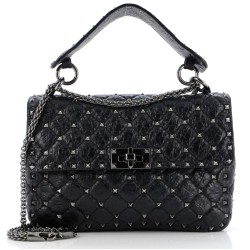 Rockstud Spike Flap Bag Quilted Leather Medium