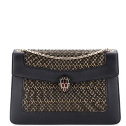 Serpenti Forever Shoulder Bag Embellished Leather Medium