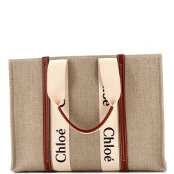 Woody Tote Canvas with Leather Large