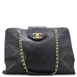 Vintage Supermodel Weekender Bag Quilted Leather Large