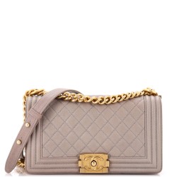 Boy Flap Bag Quilted Caviar Old Medium