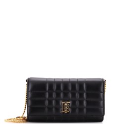 Lola Clutch on Chain Quilted Leather