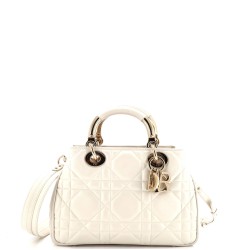 Lady 95.22 Bag Cannage Embossed Leather Small