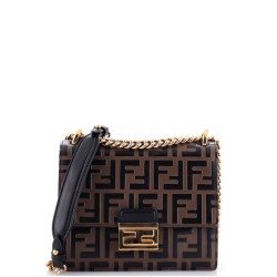 Kan U Shoulder Bag Zucca Embossed Leather Small