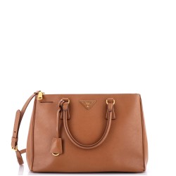 Double Zip Lux Tote Saffiano Leather Medium