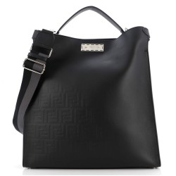 Peekaboo X-Lite Fit Bag Leather with Zucca Embossed Detail