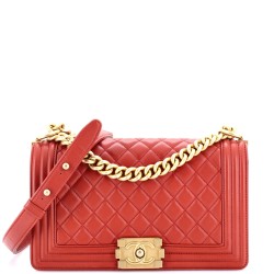 Boy Flap Bag Quilted Calfskin Old Medium