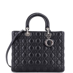 Lady Dior Bag Cannage Quilt Lambskin Large