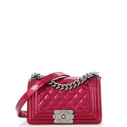 Boy Flap Bag Quilted Patent Small