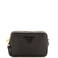 Monochrome Camera Bag Saffiano Leather Small