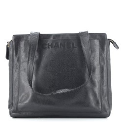 Vintage Logo Zip Shoulder Bag Caviar Large