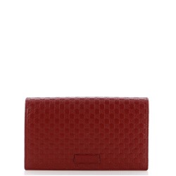 Wallet on Strap Microguccissima Leather