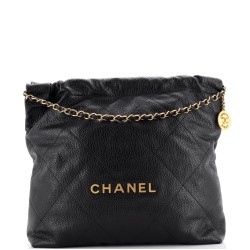 22 Chain Hobo Quilted Caviar Medium