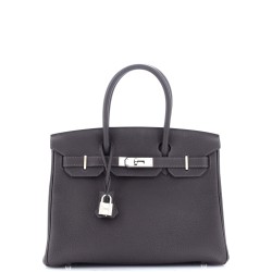 Birkin Handbag Macassar Togo with Palladium Hardware 30