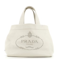 Logo Tote Perforated Leather Medium