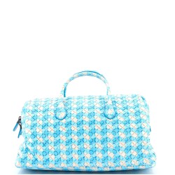 Zip Satchel Printed Intrecciato Nappa Medium