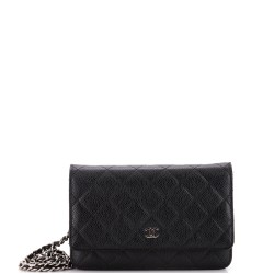 Wallet on Chain Quilted Caviar