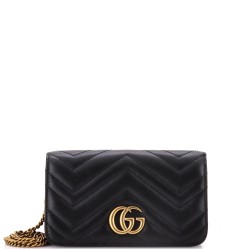 GG Marmont Chain Flap Bag Matelasse Leather Mini