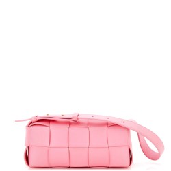 Brick Cassette Shoulder Bag Maxi Intrecciato Leather Small