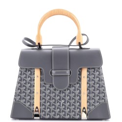 Saigon Top Handle Bag Coated Canvas with Leather MM