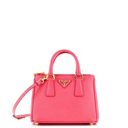 Galleria Double Zip Tote Saffiano Leather Mini