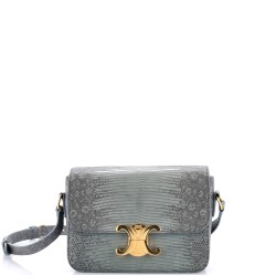 Triomphe Shoulder Bag Lizard Teen