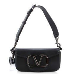 VLogo Flap Shoulder Bag Leather Mini
