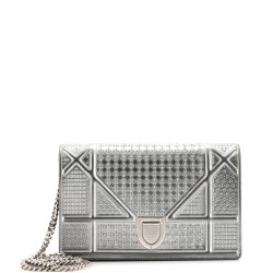 Diorama Wallet on Chain Cannage Embossed Calfskin