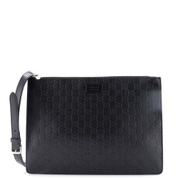 Zip Messenger Bag Guccissima Leather Large