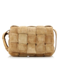 Cassette Crossbody Bag Padded Maxi Intrecciato Suede
