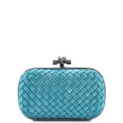 Box Knot Clutch Intrecciato Satin Small