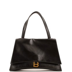 Crush Top Handle Shoulder Bag Leather Medium
