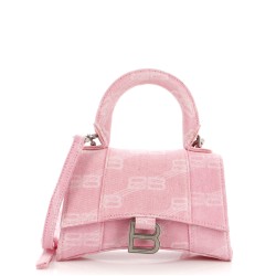 Hourglass Top Handle Bag BB Monogram Denim XS