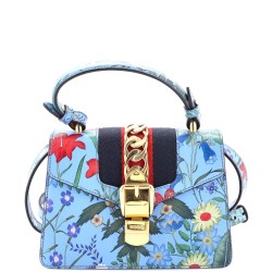 Sylvie Top Handle Bag Flora Leather Mini