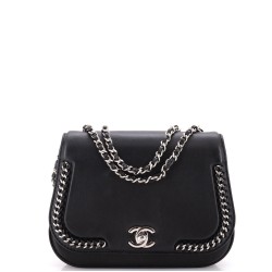 Braided Chic Flap Bag Calfskin Small