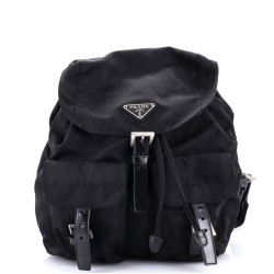 Double Front Pocket Backpack Tessuto Small