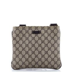 Zip Top Messenger Bag GG Coated Canvas Small