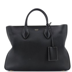 Fold Side Star Tote Leather Large