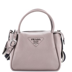 Flou Zipped Top Handle Bag Vitello Daino Small