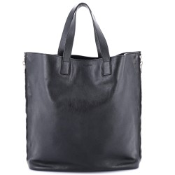 Side Zip Shopper Tote Leather Tall