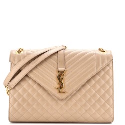 Classic Monogram Envelope Satchel Mixed Matelasse Leather Large