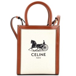 Sulky Vertical Cabas Tote Canvas with Leather Mini