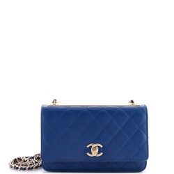 Trendy CC Wallet on Chain NM Quilted Lambskin