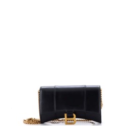 Hourglass Chain Wallet Leather